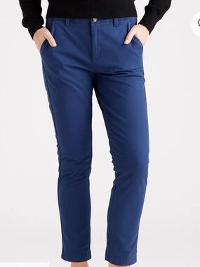 Quince Women's Navy Stretch Cotton Twill Girlfriend Chino Pants, New with tags!